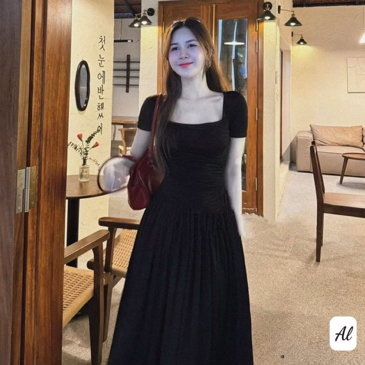 Đầm Maxi Thun Tăm Lạnh Cổ Vuông Bt700U- Sam Store - Ảnh 4