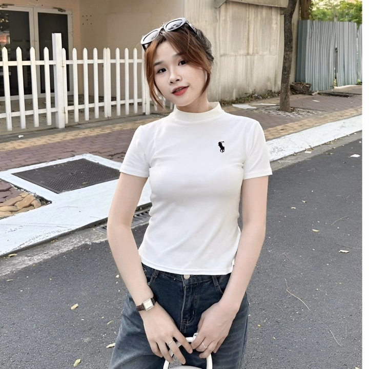 Áo Thun Babytee Thêu Ngựa Tay Ngắn Ôm Body Gu4780- Sam Store