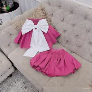 Set Áo Ống Nơ Lớn Kèm Quần Bí - Lê Phương Boutique