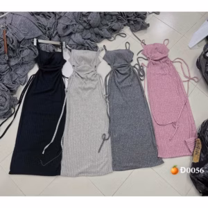 Đầm Len Đũa Quảng Châu Có Muốt 2 Dây Thắt Eo - Lê Phương Boutique