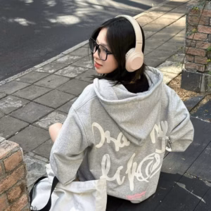 Áo Khoác Hoodie Zip Nam Nữ Có Nón Form Rộng In Chữ Draw Mẫu Mới -Htm Fashion