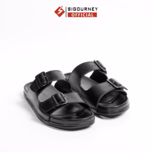 Dép Nam Quai Ngang Dn-117 Da Bò Cao Cấp Có Móc Khóa Bảo Hành 18 Tháng - Sigourney