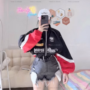 Áo Khoác Dù Phượt Form Lửng Rose Phối Màu Tay Có Dây Rút Lai Siêu Đẹp Tp784 - Golden Dream