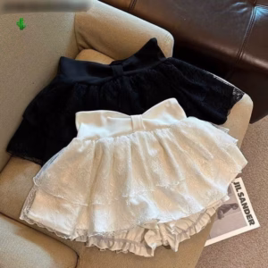 Chân Váy Nơ Phối Ren Tầng - Lê Phương Boutique