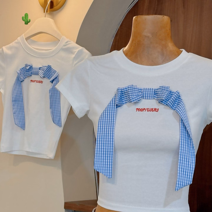 Áo Croptop Đính Nơ Chữ Thêu - Lê Phương Boutique - Ảnh 4