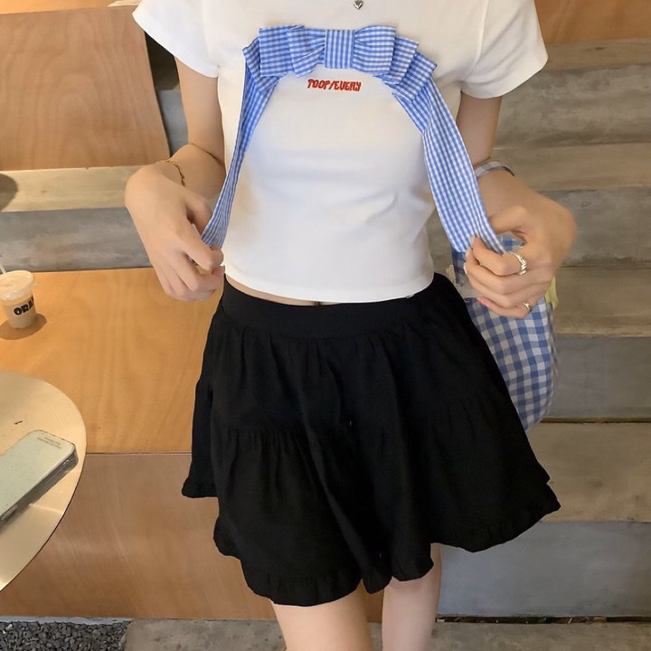 Áo Croptop Đính Nơ Chữ Thêu - Lê Phương Boutique - Ảnh 5