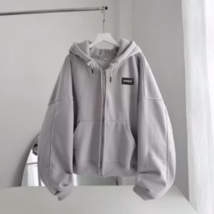 Áo Khoác Nỉ Ngoại Dây Kéo Hoodie Zip Unisex, Chất Nỉ Bông Cotton Form Oversize , Bo Vải , Rộng Mũ 2 Lớp