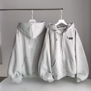 Áo Khoác Nỉ Ngoại Dây Kéo Hoodie Zip Unisex, Chất Nỉ Bông Cotton Form Oversize , Bo Vải , Rộng Mũ 2 Lớp