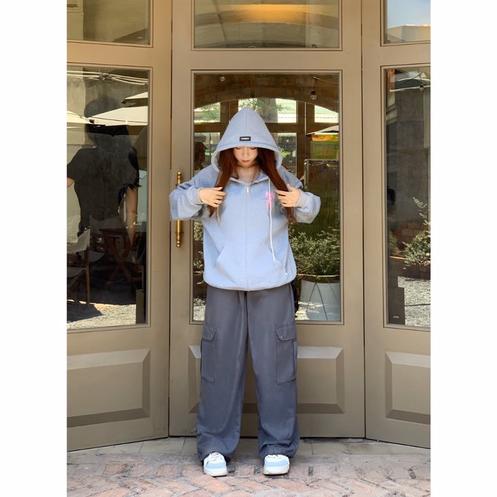 Áo Khóc Nữ Vải Nỉ Ngoại Form Rộng In Hình Nơ Hồng Lưng Siêu Xinh Tp29 - Golden Dream - Ảnh 3