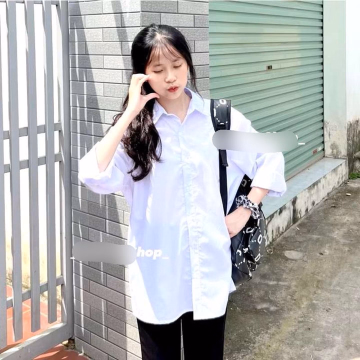 Sét Bộ Quần Ống Loe Chất Umi + Mix Áo Sơ Mi Trắng Dài Tay - Ảnh 3