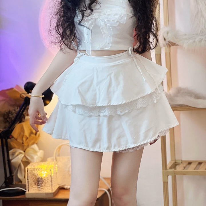 Chân Váy Tầng Phối Ren - Lê Phương Boutique - Ảnh 2