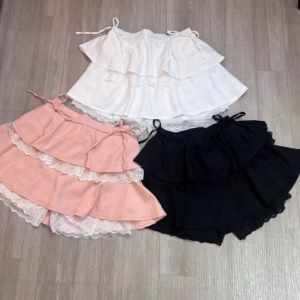 Chân Váy Tầng Phối Ren - Lê Phương Boutique