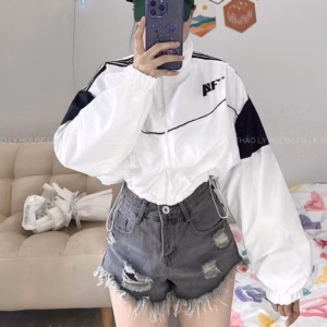 Áo Khoác Dù Nữ Form Lửng Thêu Chữ Af Có Dây Rút Siêu Xinh Cho Các Nàng Tp60 - Golden Dream