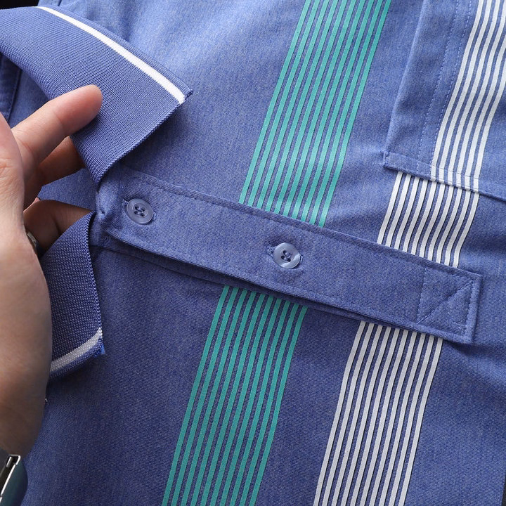 Áo Thun Cổ Bẻ Pack Sọc Túi Vải Cotton Muối Mịn Tay, Thấm Hút Tốt, Co Giãn 4 Chiều P251 - Lady'S Passion - Ảnh 8