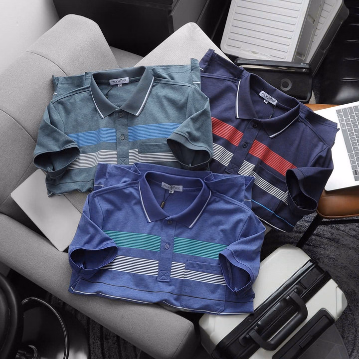 Áo Thun Cổ Bẻ Pack Sọc Túi Vải Cotton Muối Mịn Tay, Thấm Hút Tốt, Co Giãn 4 Chiều P251 - Lady'S Passion - Ảnh 11