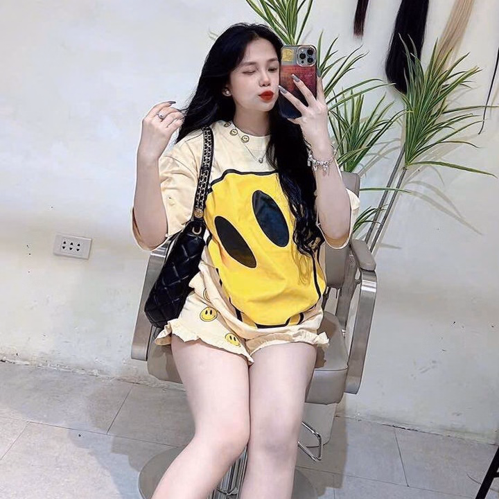 Set Bộ Thun Đùi In Mặt Cười St6Y9 - Sam Store - Ảnh 3