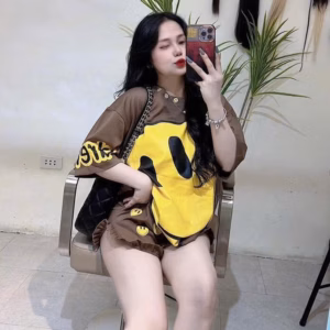 Set Bộ Thun Đùi In Mặt Cười St6Y9 - Sam Store