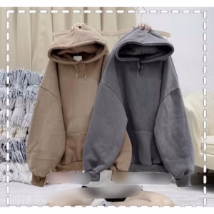 Áo Hoodie Trơn Nỉ Ngoại Mũ 2 Lớp