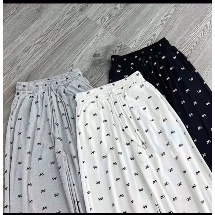 Quần Ống Rộng Hoạ Tiết Nơ Full - Ảnh 4