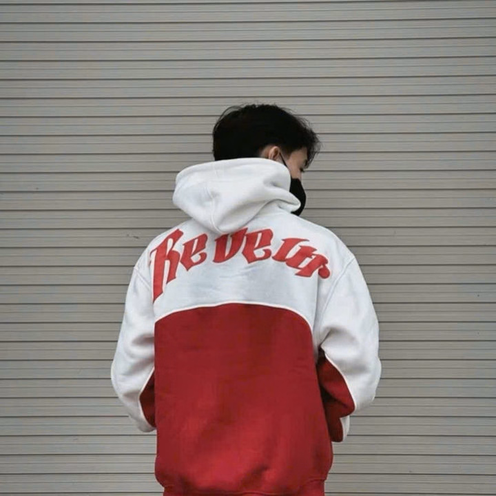 Áo Hoodie Peaceful Màu Phối Như Hình Thêu Cả 2 Mặt Trước Sau Nón Rộng 2 Lớp Form Rộng-Sht175-Minh Hà House - Ảnh 2