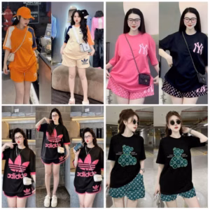 Xả Combo 2 Bộ Đồ Cộc Tay Lộn Xộn Form Rộng