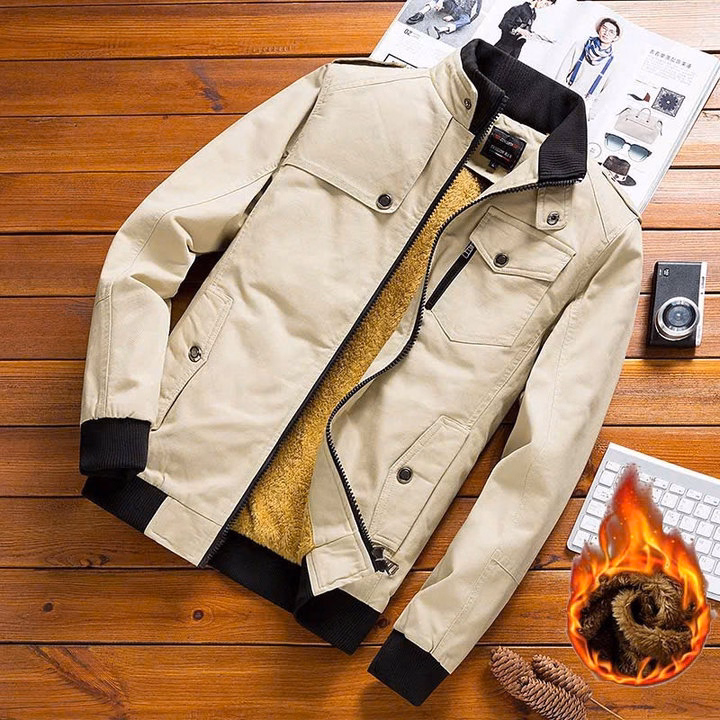 Áo Khoác Kaki Mềm Lót Lông Nam Có 3 Túi Ngoài Và 1 Túi Trong Đày Dặn Ấm Áp Ut299 - Golden Dream - Ảnh 4