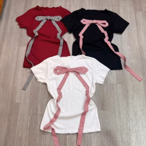 Áo Đính Nơ Dài Vải Tăm Lạnh - Lê Phương Boutique