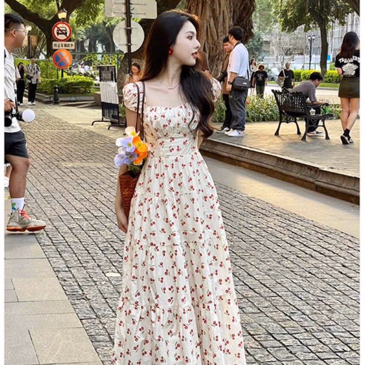 Đầm Váy Nữ Lụa Hoa Tay Búp Mt73I- Sam Store - Ảnh 2