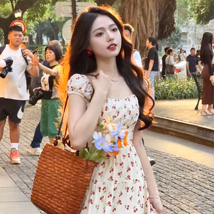 Đầm Váy Nữ Lụa Hoa Tay Búp Mt73I- Sam Store - Ảnh 4