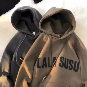 Xả Áo Hoodie Lala Susu Form Rộng Mũ 2 Lớp