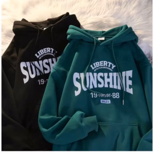 Xả Áo Hoodie Mũ 2 Lớp Form Rộng -Chữ Sunshine