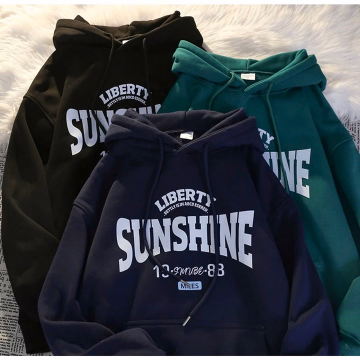 Xả Áo Hoodie Mũ 2 Lớp Form Rộng -Chữ Sunshine - Ảnh 3
