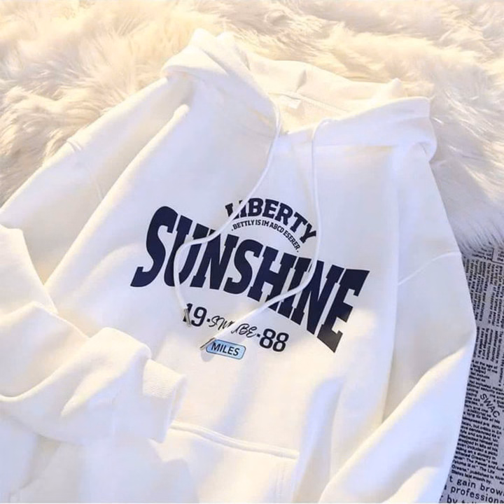 Xả Áo Hoodie Mũ 2 Lớp Form Rộng -Chữ Sunshine - Ảnh 9