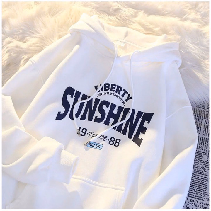 Xả Áo Hoodie Mũ 2 Lớp Form Rộng -Chữ Sunshine - Ảnh 10
