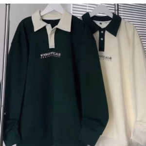 Xả Áo Mùa Đông Sweater Nỉ Polo Cổ Bẻ Dài Tay-Chữ Wnsofficial