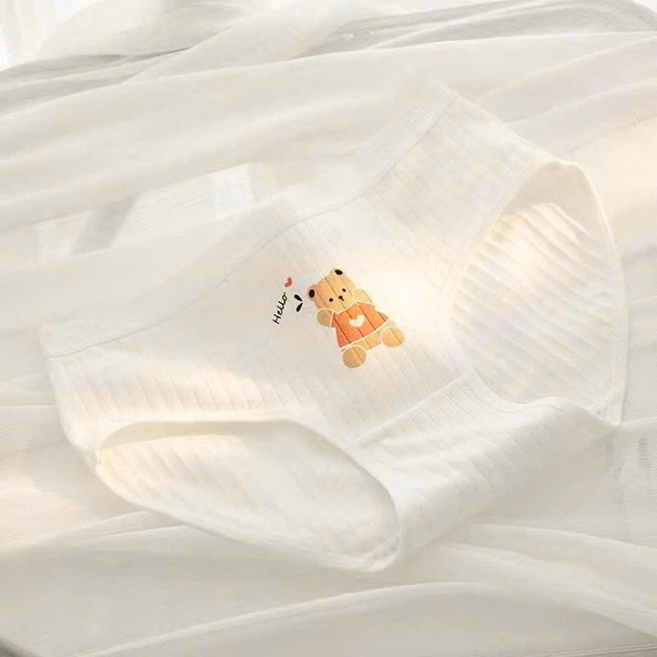 Set 5 Quần Lót Gấu Cam Dễ Thương Từ 40-60Kg Dành Cho Nữ - Ảnh 2