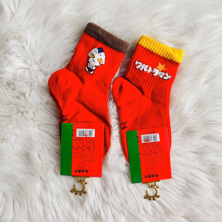 Set 5 Đôi Tất Trẻ Em Đỏ Hot Trend Size Từ 1-8 Tuổi Cho Trẻ Em - Ảnh 3