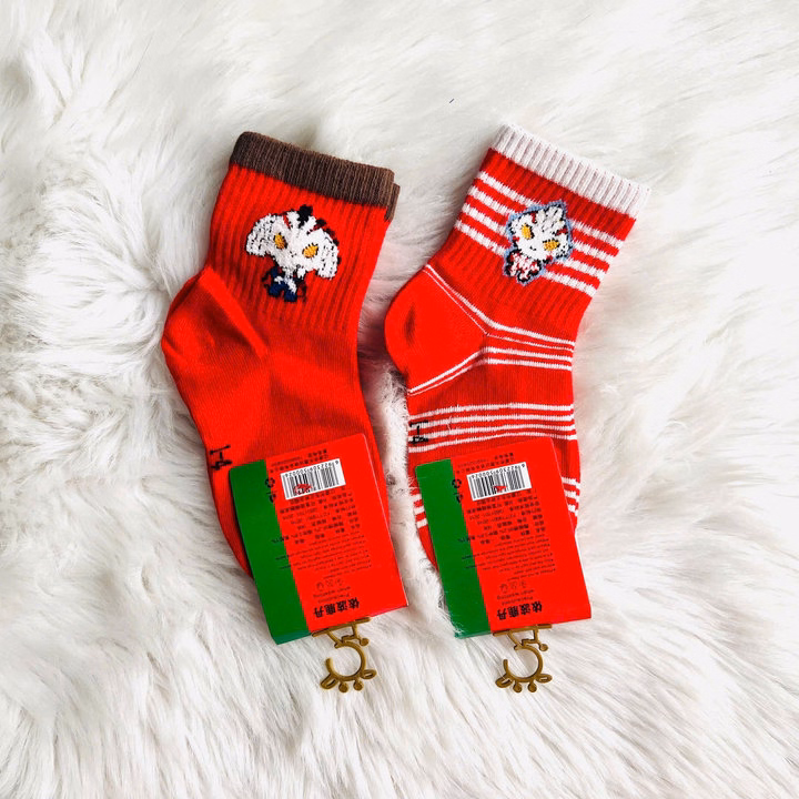 Set 5 Đôi Tất Trẻ Em Đỏ Hot Trend Size Từ 1-8 Tuổi Cho Trẻ Em - Ảnh 5