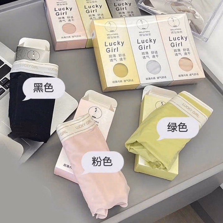 Set 3 Quần Lót Lucky Girl Cao Cấp Từ 40-60Kg Dành Cho Nữ - Ảnh 7