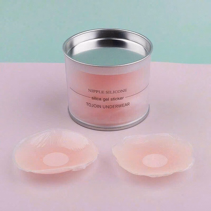 Miếng Dán Ti Silicon Hình Hoa 5 Đôi Hộp Hồng