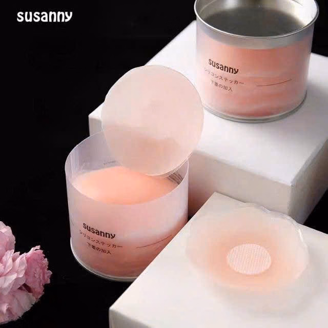 Miếng Dán Ti Silicon Hình Hoa 5 Đôi Hộp Hồng - Ảnh 2