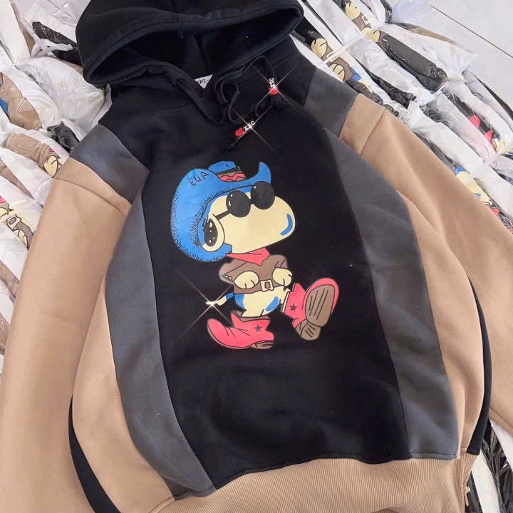 Áo Hoodie Nỉ Dêt Xk Form Rộng In Hình Chú Cao Bồi Rõ Nét Unisex Nam Nữ Tp388 - Golden Dream - Ảnh 2