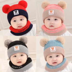 Mũ Len Quả Bông Kèm Khăn Quàng Cổ Cho Bé 1-4 Tuổi 56862 - Lady'S Passion