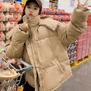 Áo Phao Thêu Tim Mũ Rút Dây Ap42