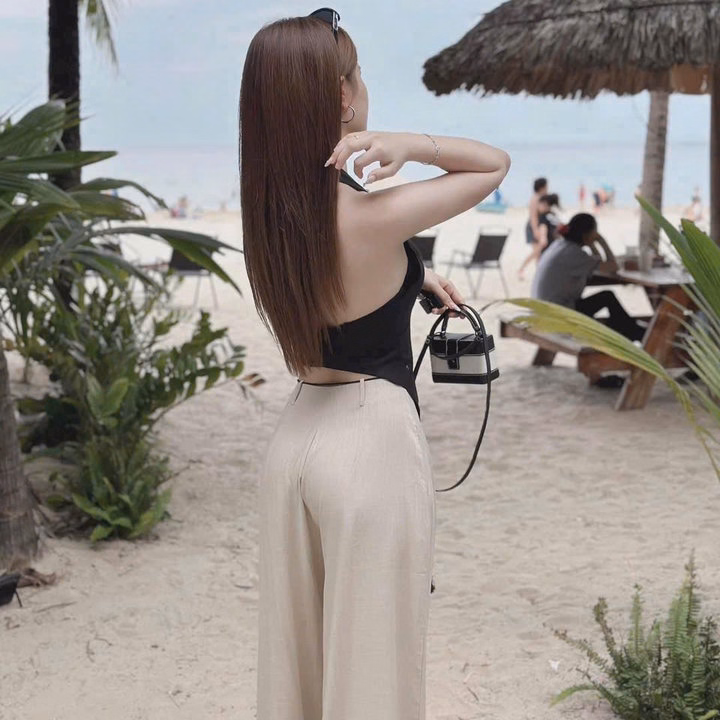 Set Bộ Quần Đũi Ống Rộng Mix Áo Hở Lưng Bh90P- Sam Store - Ảnh 3