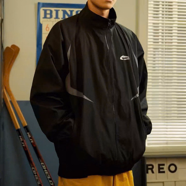 Áo Khoác Dù Unisex Nam Nữ Form Rộng In Sọc Tia Sét 2 Bên Hông Cá Tính Mạnh Mẽ Tp93 - Golden Dream - Ảnh 2