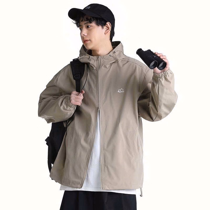 Áo Khoác Dù Unisex Dây Kéo Phao 2 Hướng Thêu Hình Núi Form Rộng Siêu Đẹp Tp73 - Golden Dream - Ảnh 4