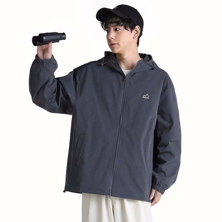 Áo Khoác Dù Unisex Dây Kéo Phao 2 Hướng Thêu Hình Núi Form Rộng Siêu Đẹp Tp73 - Golden Dream - Ảnh 5