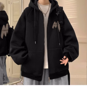 [Mới] Áo Khoác Hoodie Dây Kéo Nam Nữ Form Boxy In Nổi Chữ M Nỉ Bông Mềm Mịn Thoáng Mát Unsiex Hàn Quốc - Tp