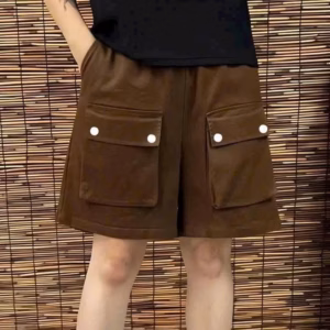 Quần Short Nam Nữ Kaki Túi Hộp Đính Cúc - Ausa House